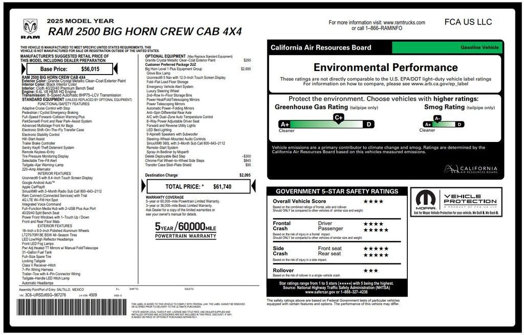 ram ram 2500 pickup 2025 3C6UR5DJ6SG567276 image ram ram 2500 pickup 2025 3C6UR5DJ6SG567276 image